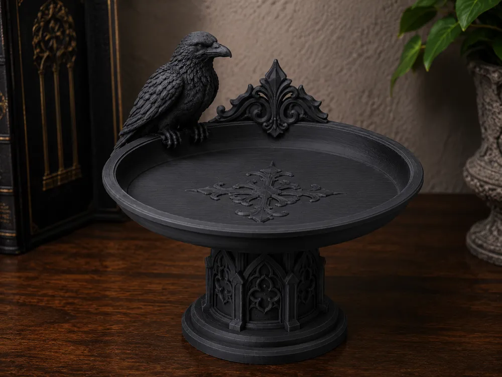 Gothic Raven Catch Tray - 3D printed Organizers, in stock in India