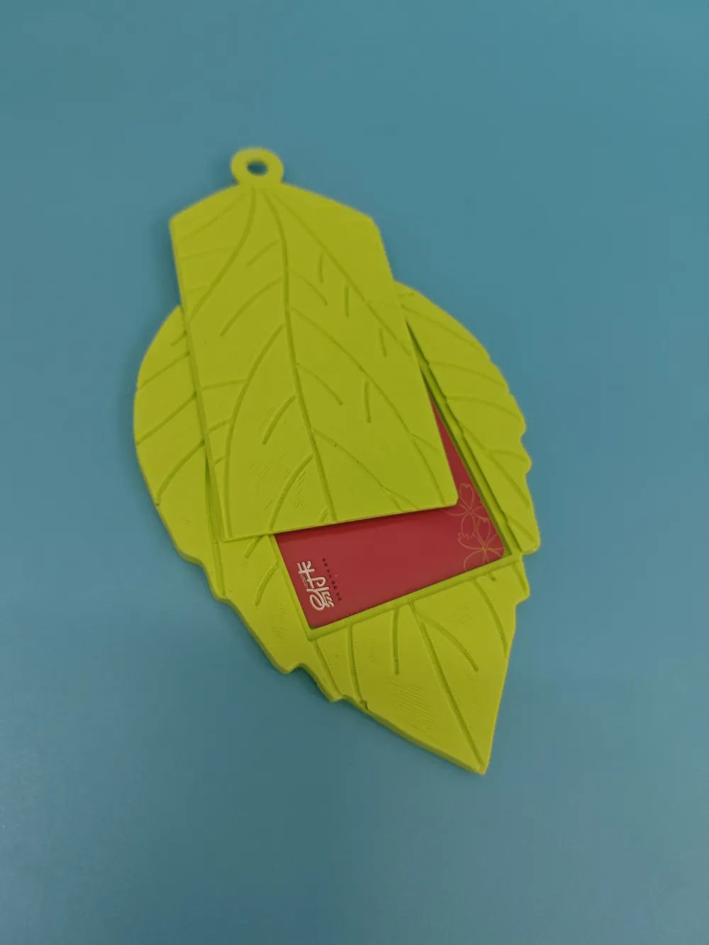 Green leaf card holder, photo 3 of 5 - Green leaf card holder Art