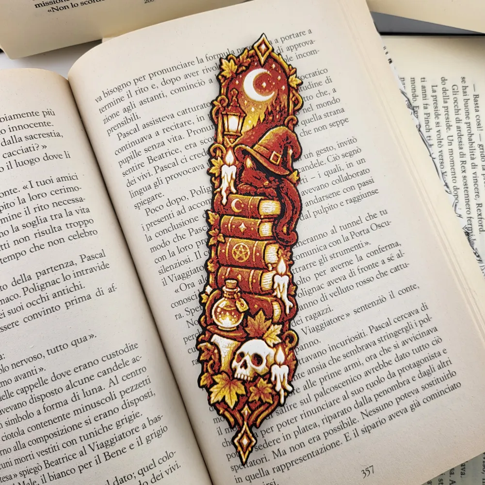 Halloween Book Marker Gothic Witch Bookmark, photo 3 of 4 - Halloween Book Marker Gothic Witch Bookmark Art