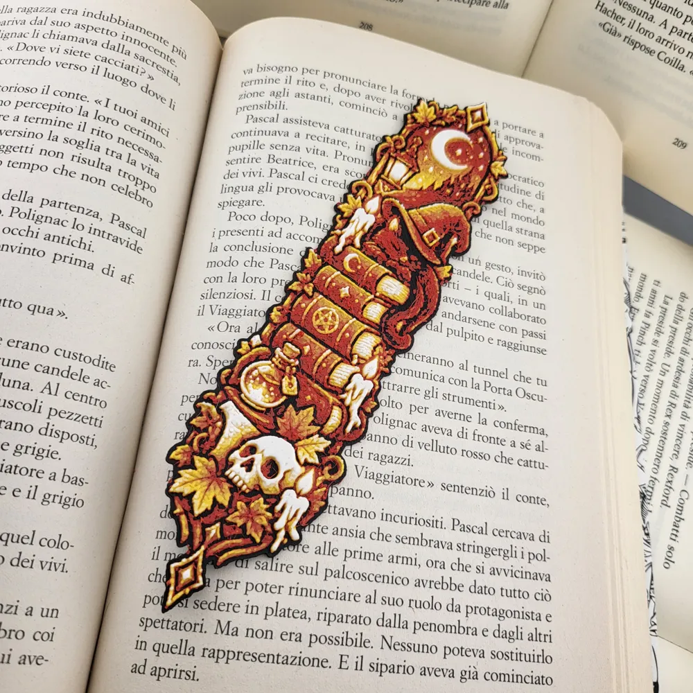 Halloween Book Marker Gothic Witch Bookmark, photo 4 of 4 - Halloween Book Marker Gothic Witch Bookmark Art