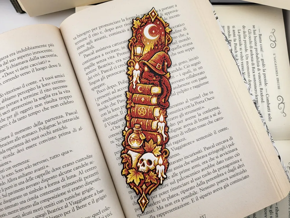 Halloween Book Marker Gothic Witch Bookmark
