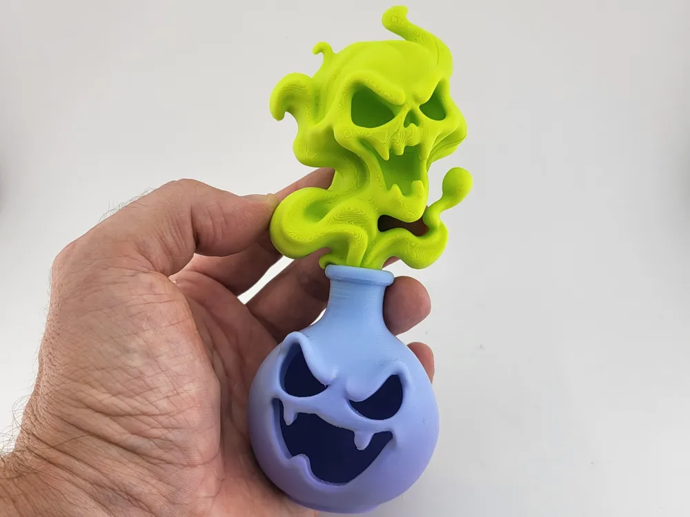 Halloween Potion Bottle | Skull Ghost Spooky Decor - 3D printed Decor, in stock in India