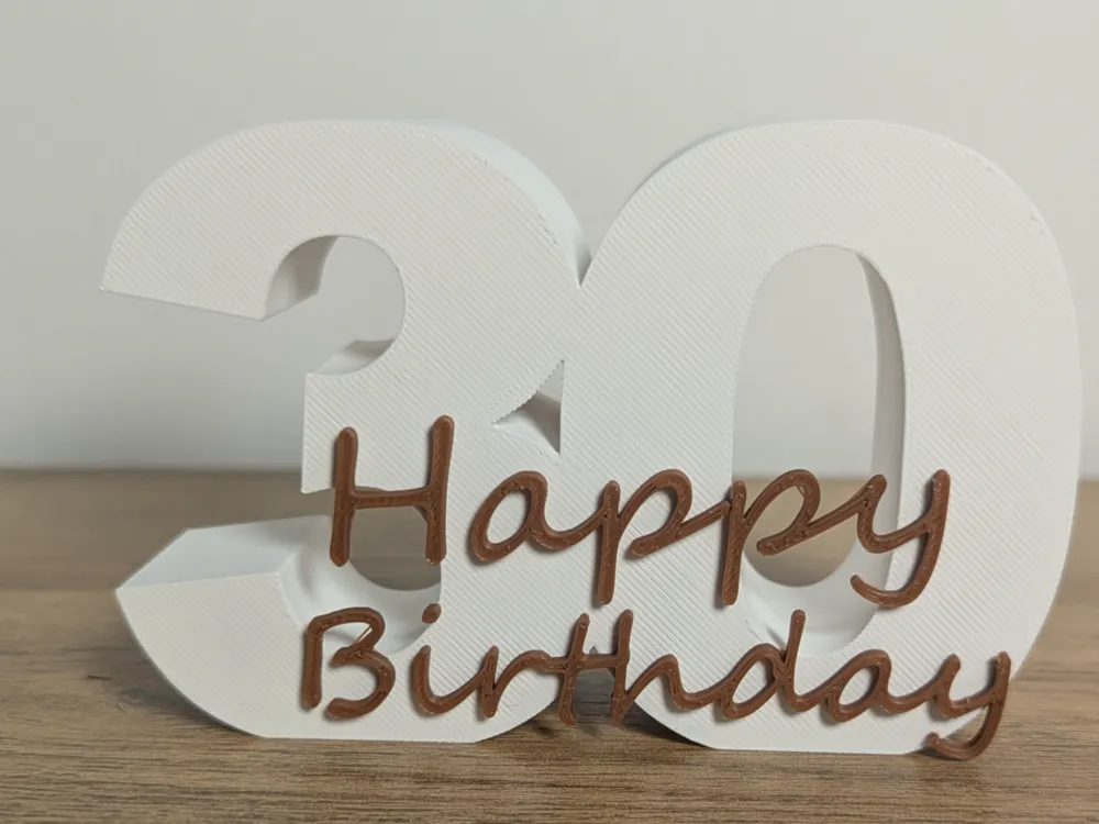 Happy Birthday Zahl 30, Geburtstagsdeko - 3D printed Signs & Logos, in stock in India