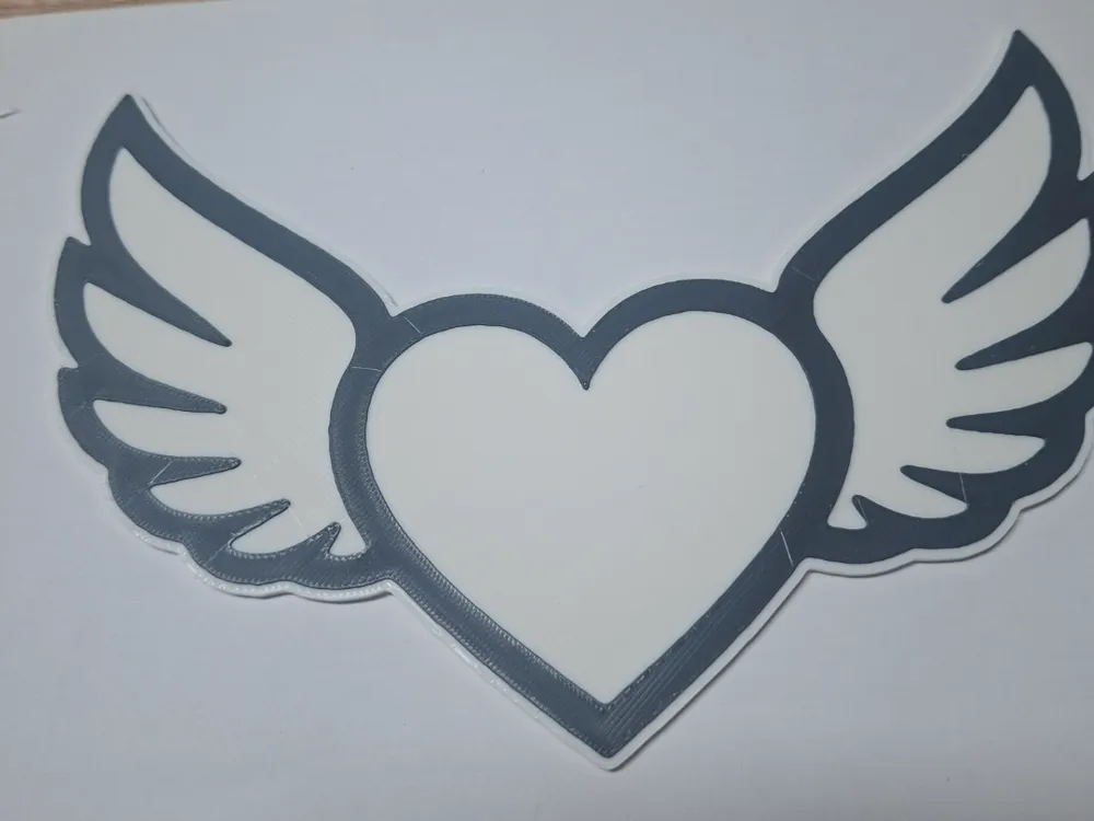 corazon con alas - 3D printed Other Art Models, in stock in India