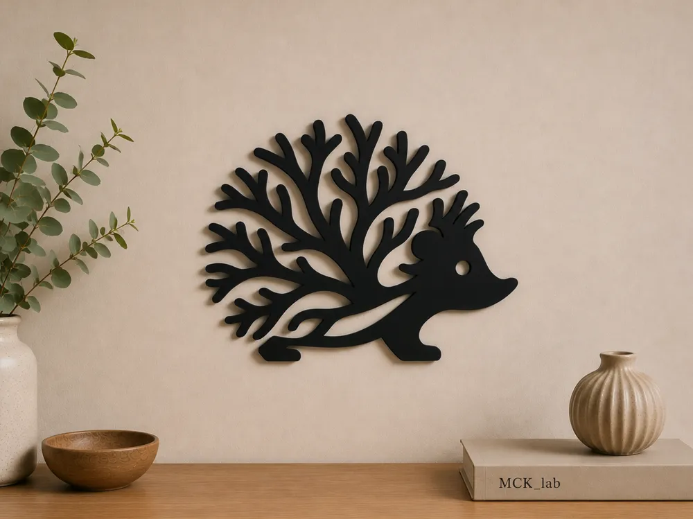 Hedgehog Wall Decor - 3D printed Decor, in stock in India