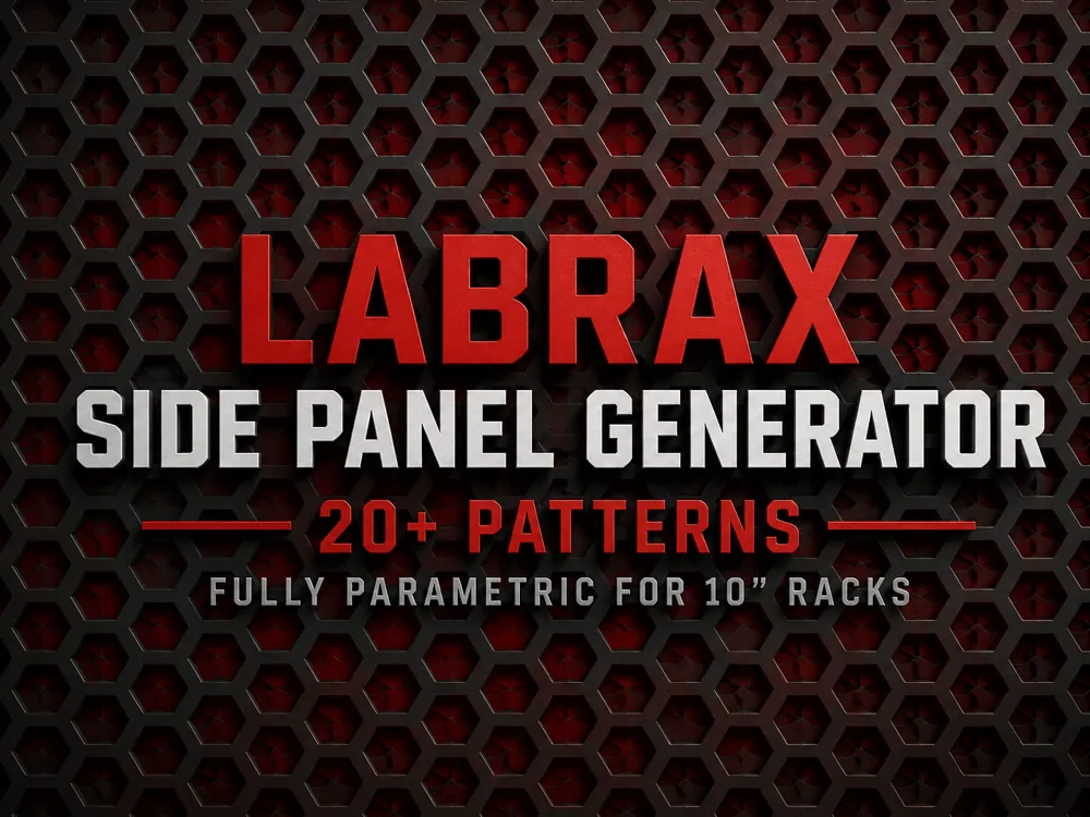 Labrax Side Panel Generator, 20+ Patterns +Vented - 3D printed Electronics, in stock in India