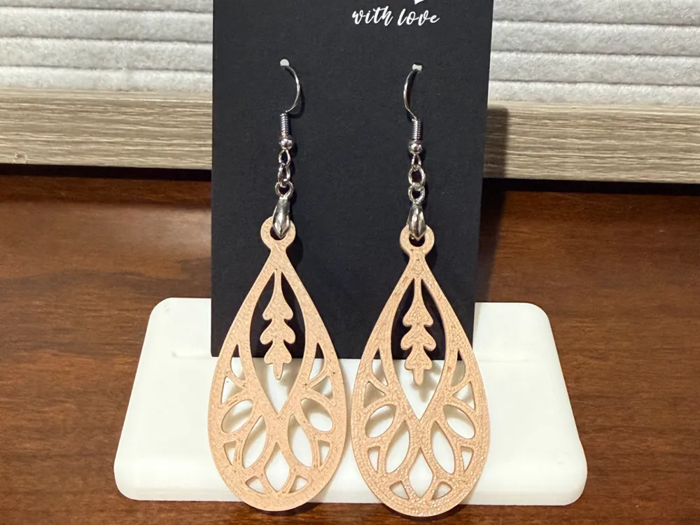 Leaf Boho Drip Earrings - 3D printed Earrings, in stock in India