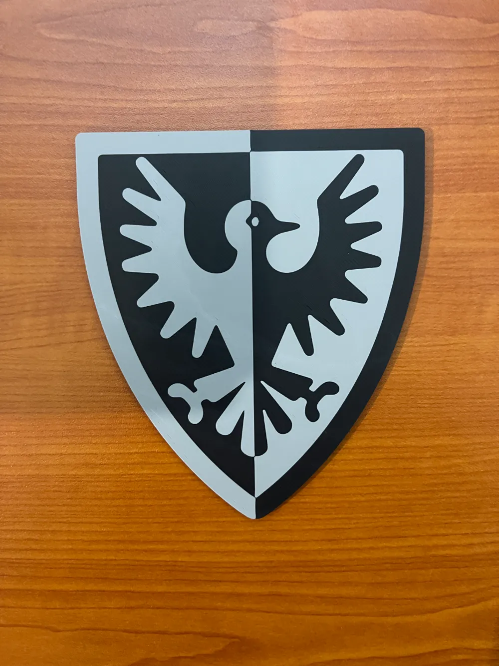 Legos Black Falcon Shield Coaster / Logo Sign, photo 3 of 4 - Legos Black Falcon Shield Coaster / Logo Sign Art
