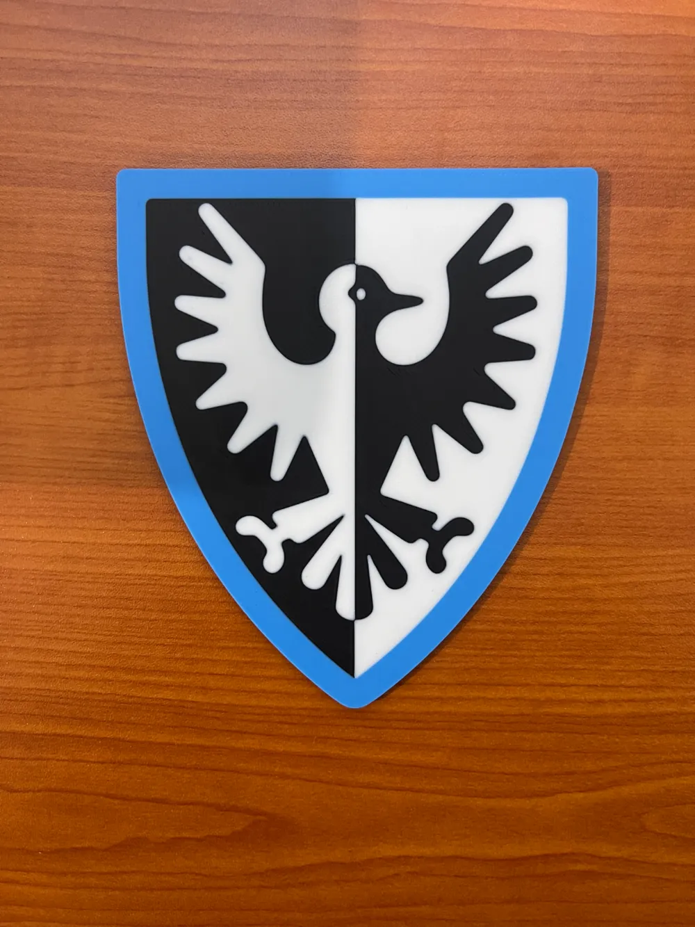 Legos Black Falcon Shield Coaster / Logo Sign, photo 4 of 4 - Legos Black Falcon Shield Coaster / Logo Sign Art