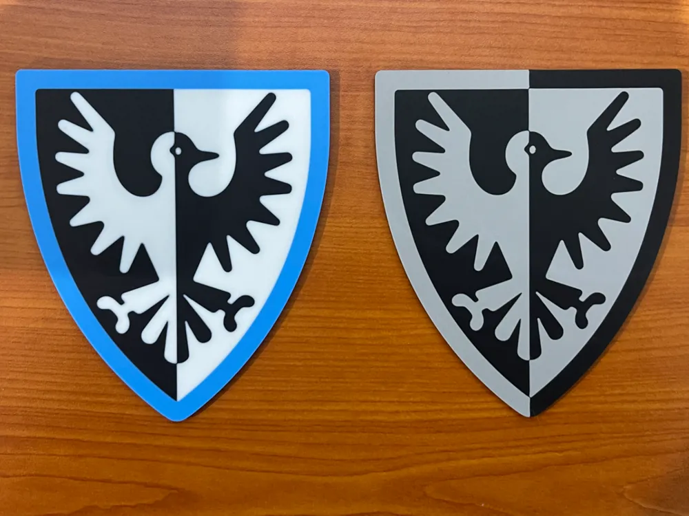 Legos Black Falcon Shield Coaster / Logo Sign
