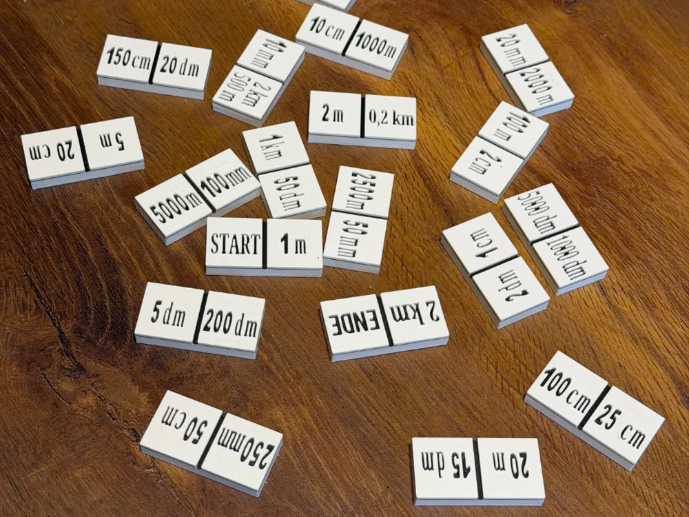 Umrechnungsdomino Längen