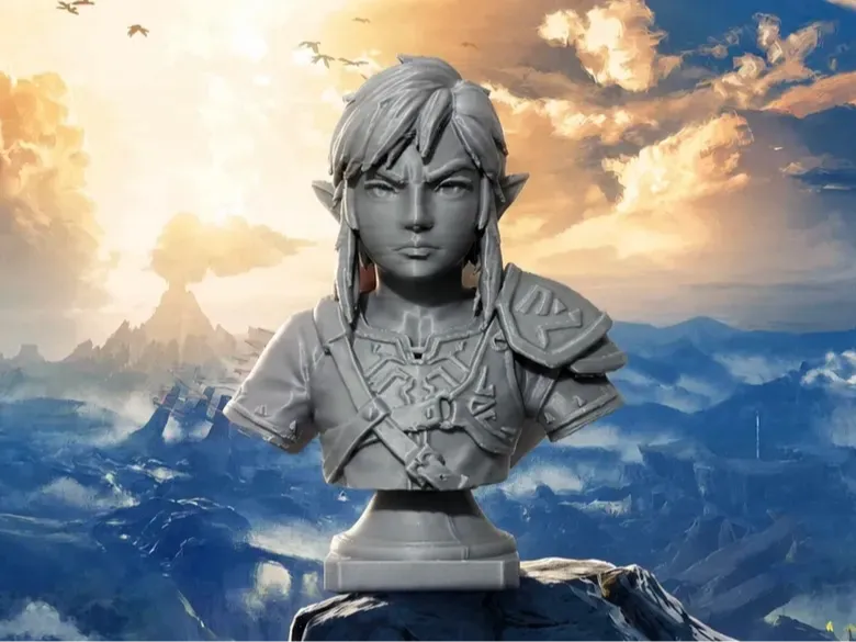 Link Bust from Zelda- BOTW, High Quality