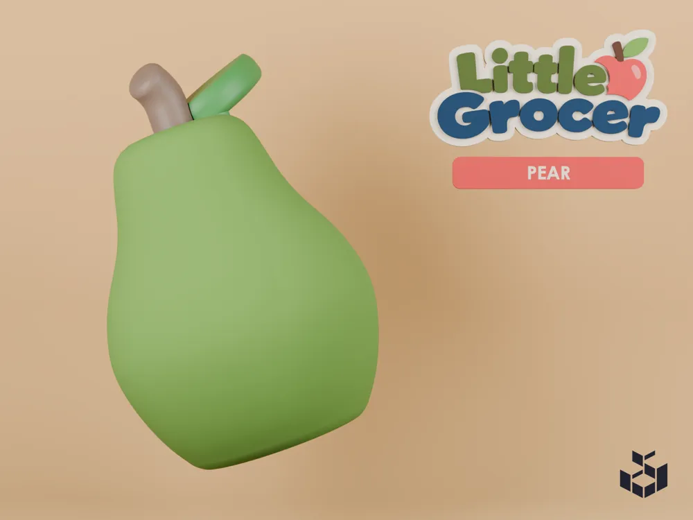 Little Grocer | Pear | Playset Expansion - 3D printed Other Toys & Games, in stock in India
