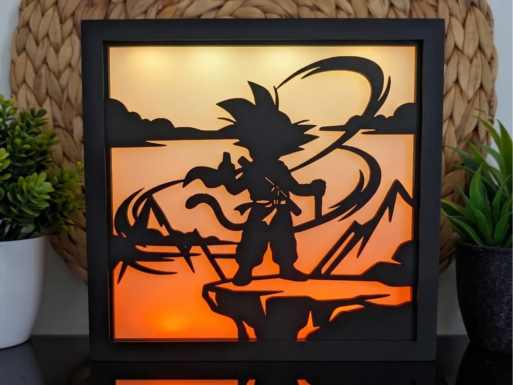Little Monkey Warrior & Staff - Lightbox Insert - 3D printed Decor, in stock in India
