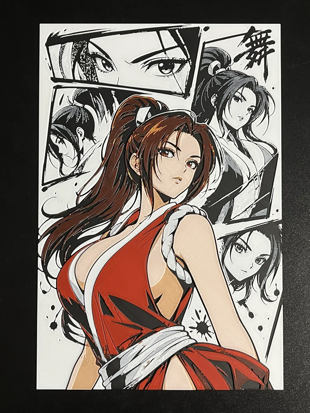 Mai Shiranui King of Fighters Hueforge, photo 3 of 4 - Mai Shiranui King of Fighters Hueforge Generative Art