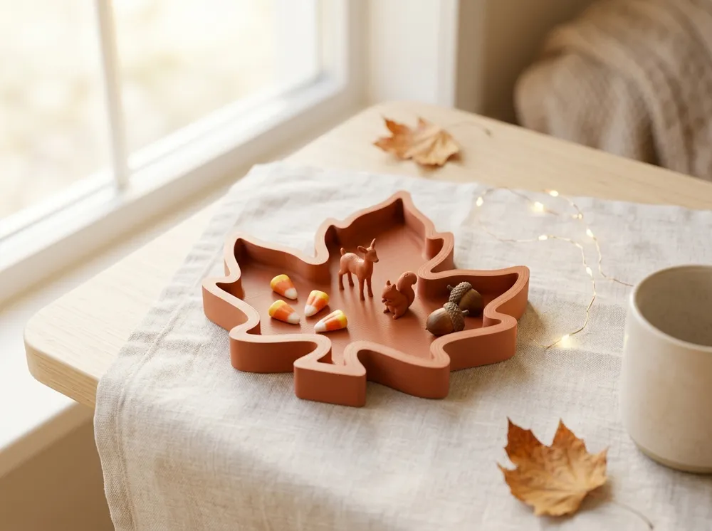 Maple Leaf Tray, 3 Sizes | Autumn Fall Decor, photo 3 of 4 - Maple Leaf Tray, 3 Sizes | Autumn Fall Decor Household