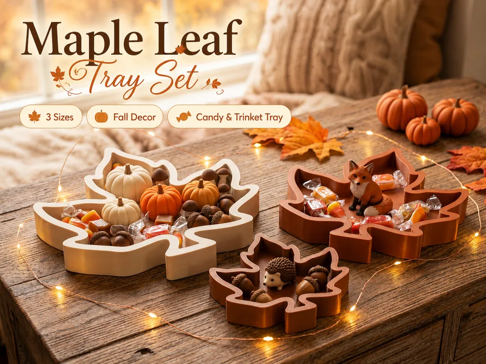 Maple Leaf Tray, 3 Sizes | Autumn Fall Decor