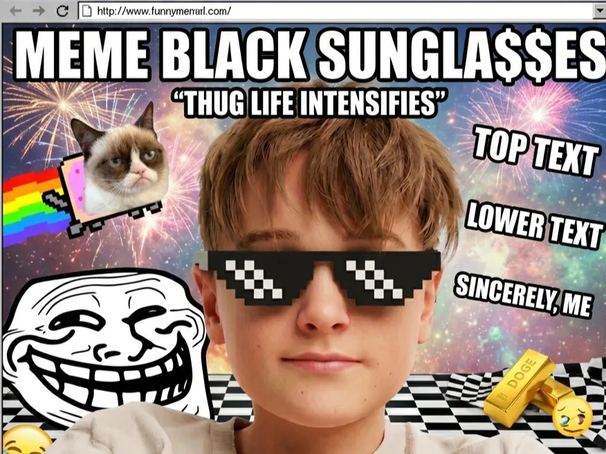 Meme sunglasses - 3D printed Glasses, in stock in India