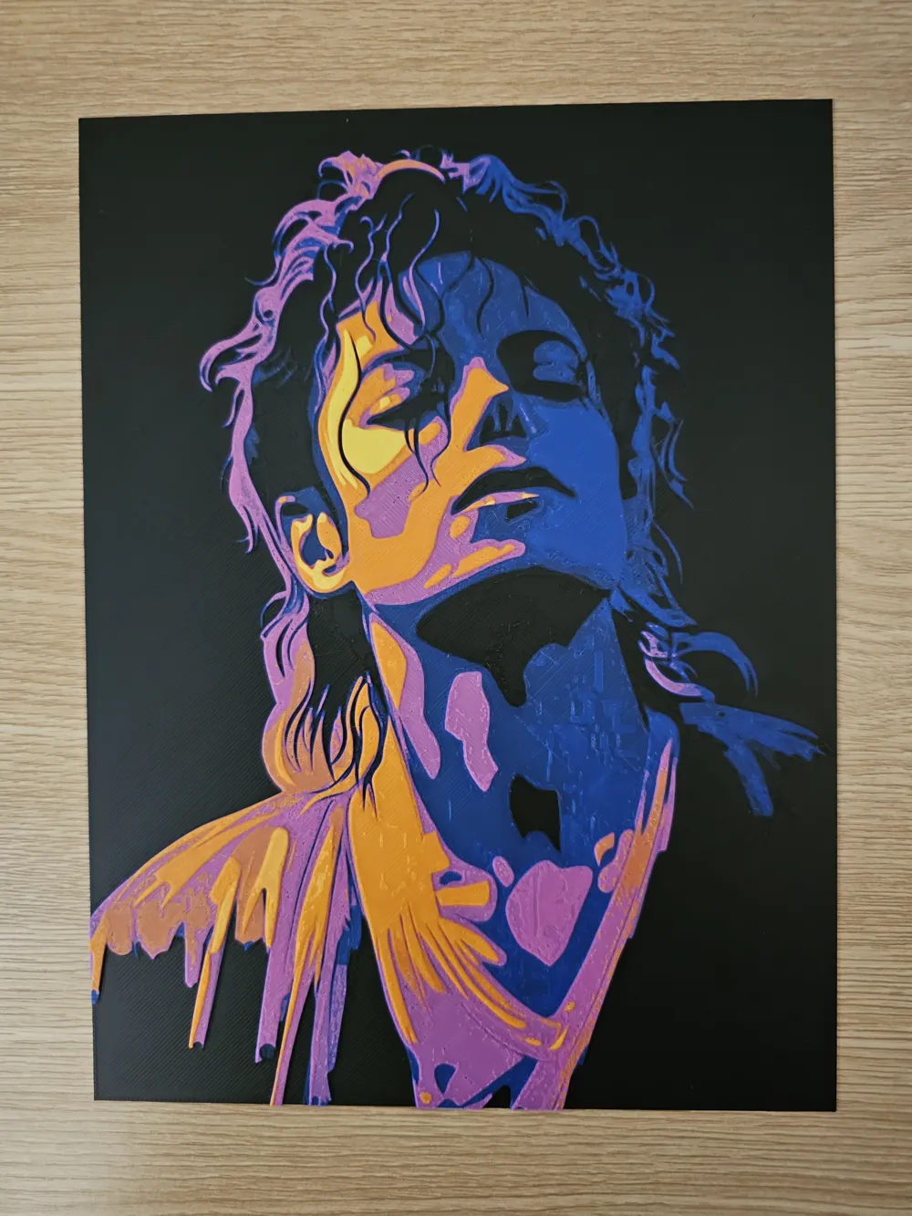 Michael Jackson Hueforge, photo 3 of 3 - Michael Jackson Hueforge Generative 3D Model