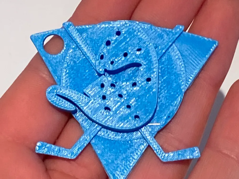 Mighty Ducks keychain - 3D printed 2D Art, in stock in India