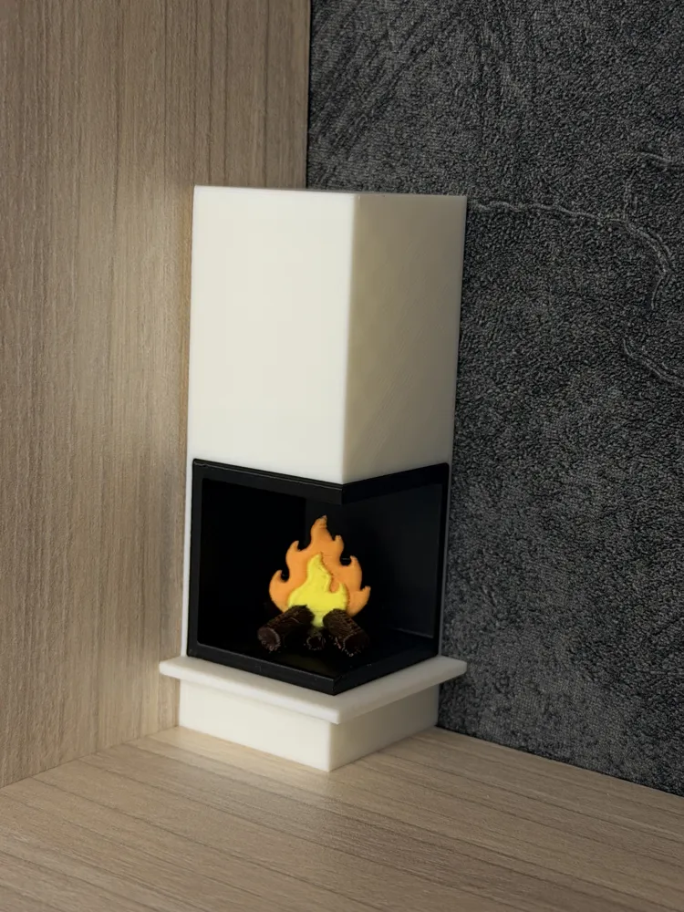 Mini Corner Fireplace, photo 2 of 3 - Mini Corner Fireplace Art