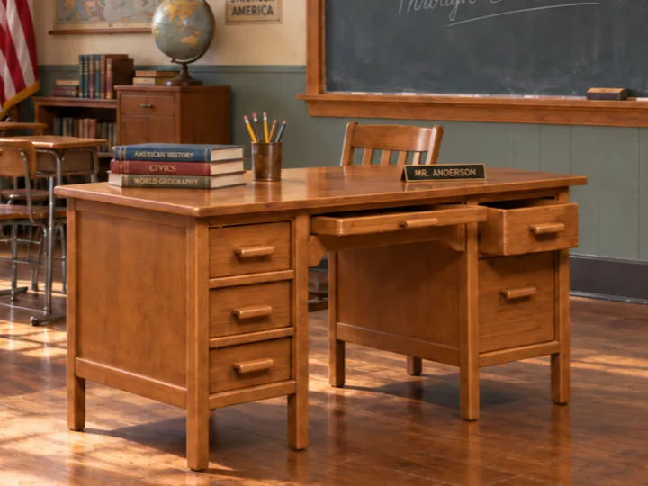 Miniature MCM Teacher's Desk - 3D printed Other Miniatures, in stock in India