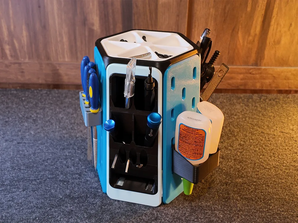 Modular Rotating Desk Organizer, photo 2 of 5 - Modular Rotating Desk Organizer Household