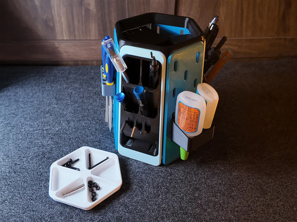 Modular Rotating Desk Organizer, photo 3 of 5 - Modular Rotating Desk Organizer Household