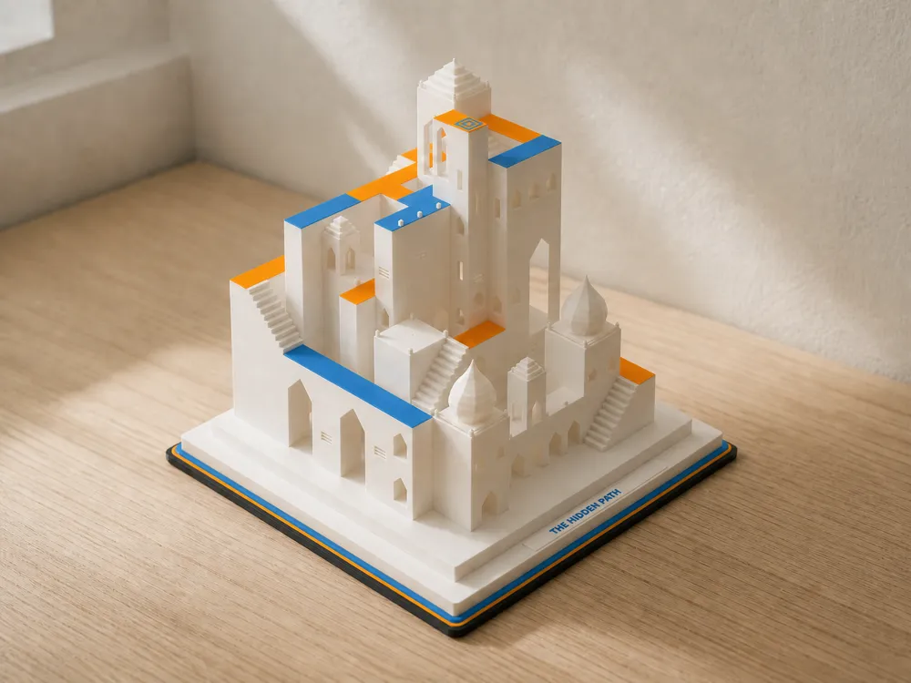 Monument Valley, The Hidden Path - 3D printed Sculptures, in stock in India