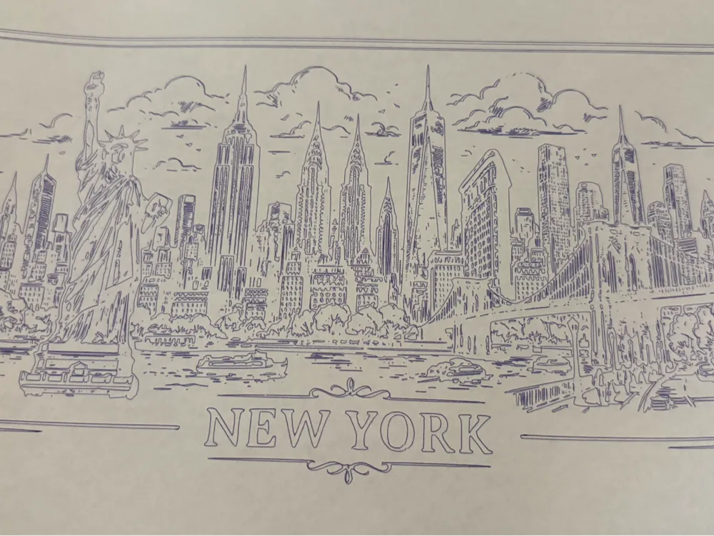 New York Drawing - 3D printed 2D Art, in stock in India