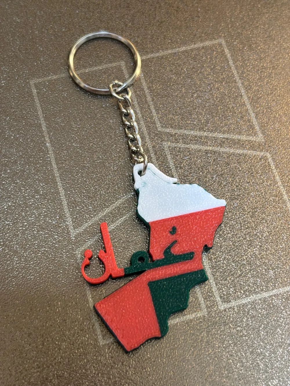 Oman map keychain, photo 2 of 2 - Oman map keychain Generative 3D Model