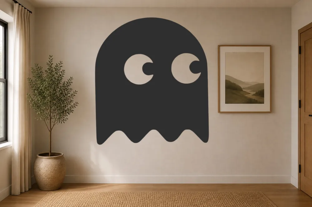 pacman ghost silhouette, photo 2 of 2 - pacman ghost silhouette Household