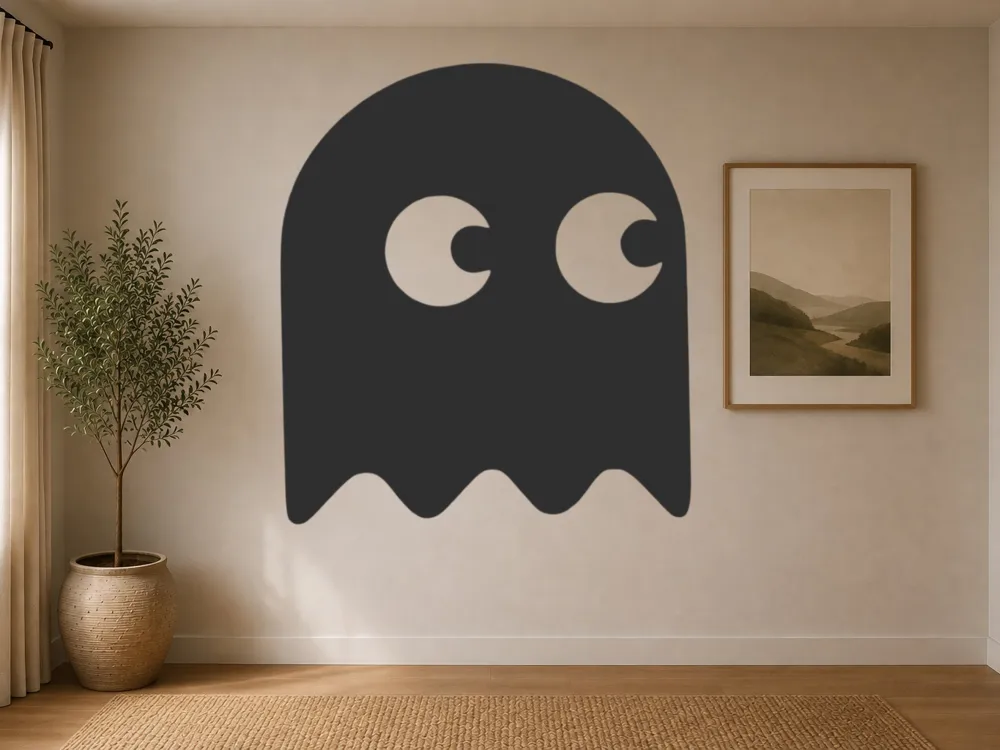 pacman ghost silhouette - 3D printed Decor, in stock in India