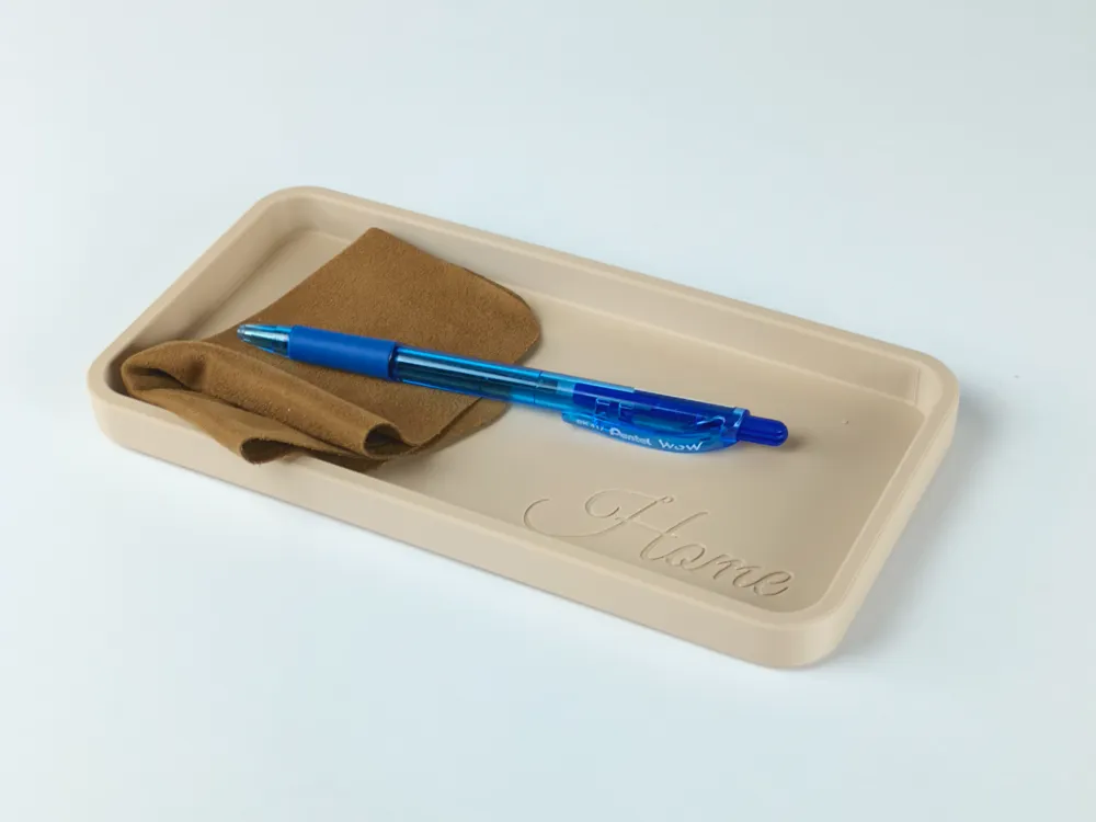 Parametric "Home" Tray - Parametric - Custom Text - 3D printed Decor, in stock in India