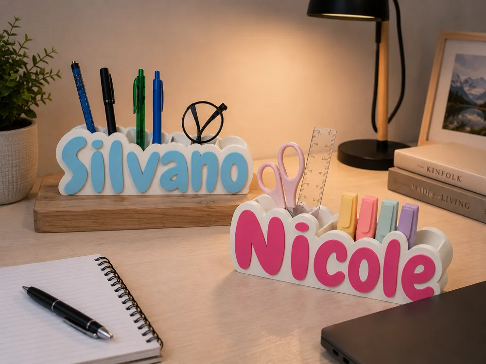 Personalized Name Desk Organizer Pencil Organizer