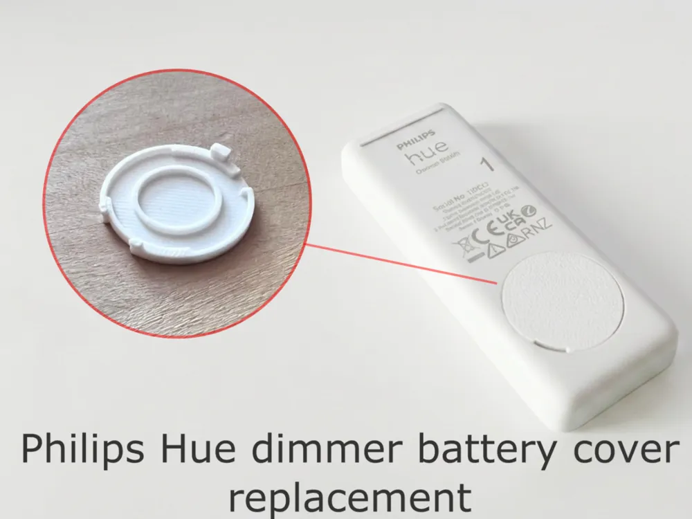 Philips Hue dimmer V2 battery cover replacement - 3D printed Decor, in stock in India