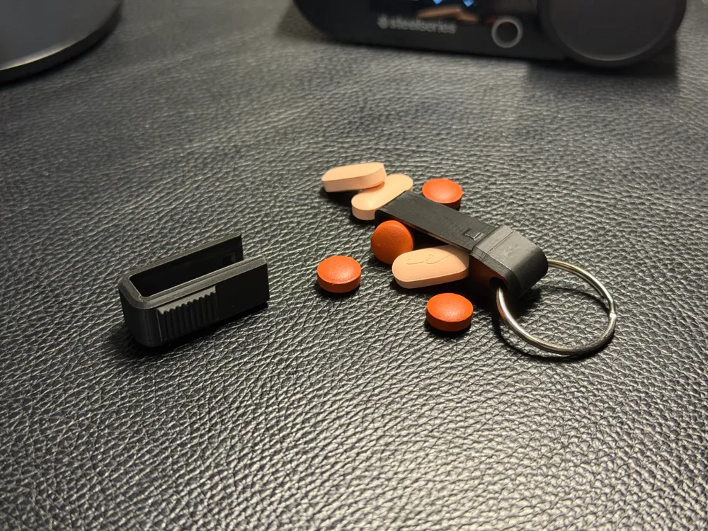 Pill Container Keychain
