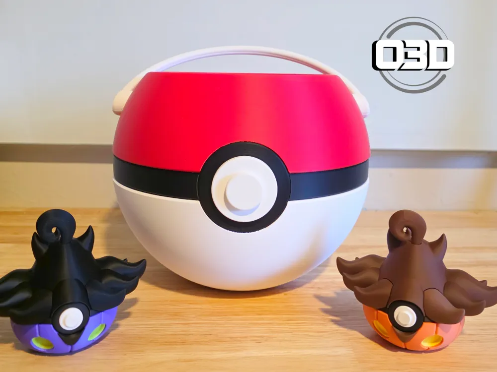 Pokeball Candy Bucket & Bowl (10in) - 3D printed Other Props & Cosplays, in stock in India