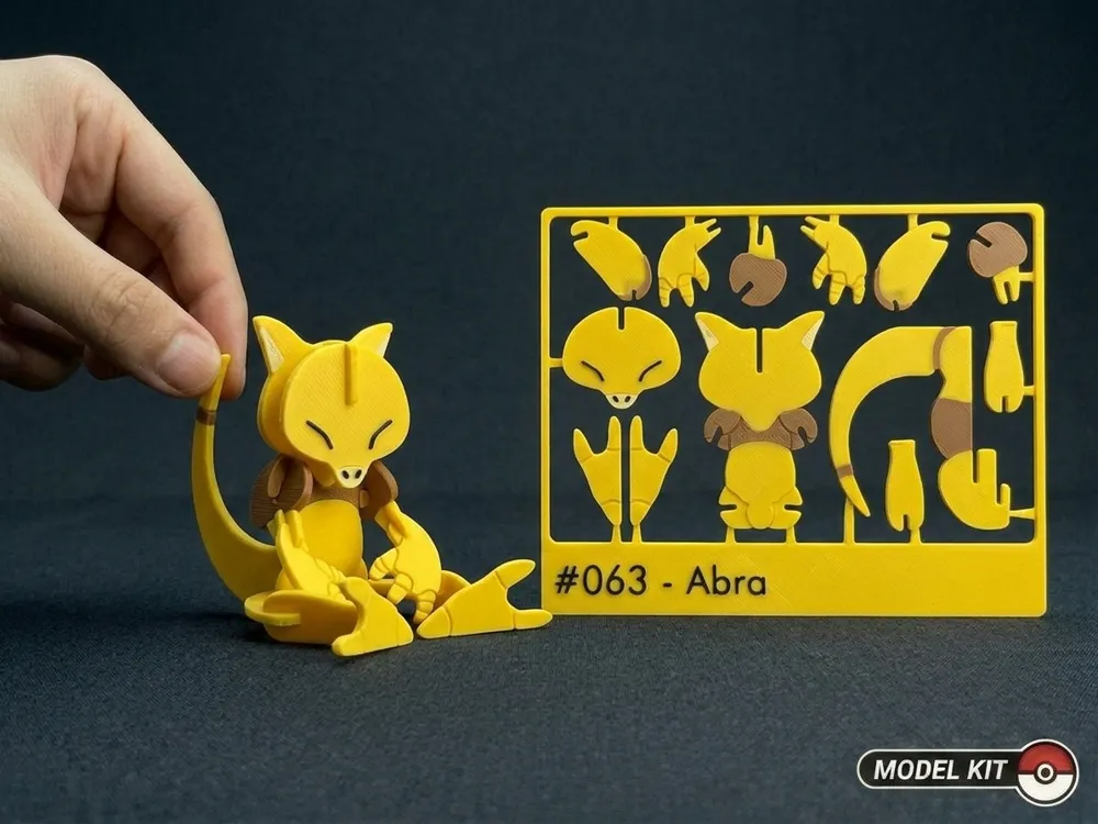 Pokemon #063 - Abra kit card - 3D printed Other Toys & Games, in stock in India