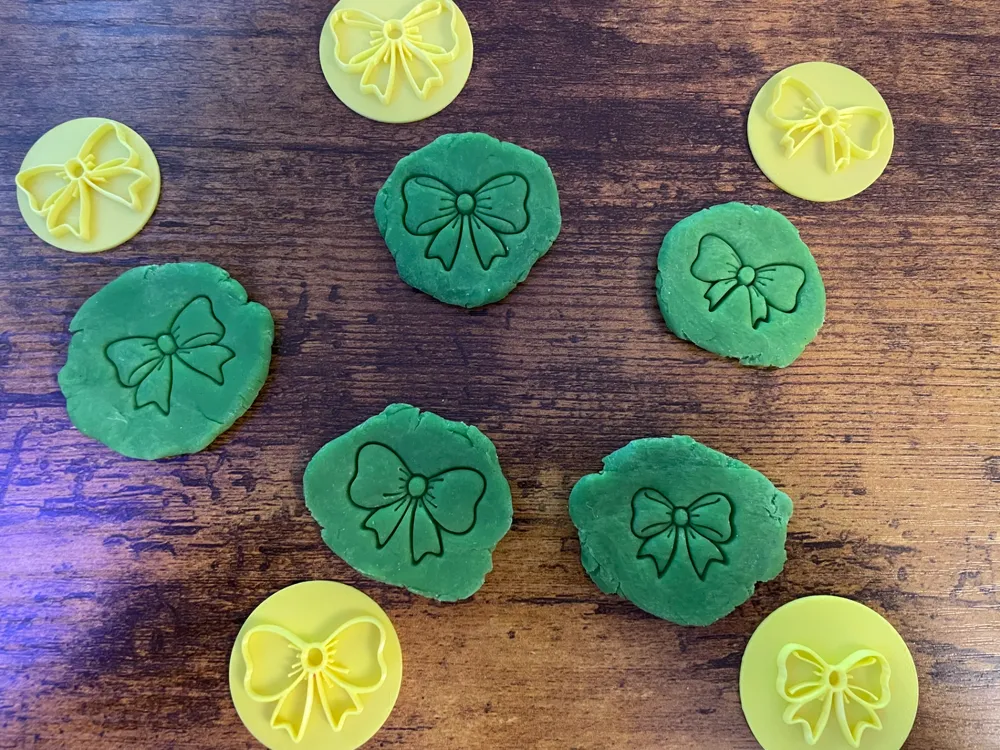 Polymer Clay Bow Texture Stamp Set - 3D printed 2D Art, in stock in India