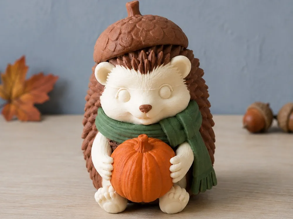 Pumpkin Hedgehog - 3D printed Decor, in stock in India