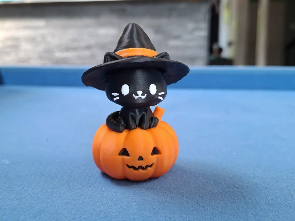 Pumpkin Paws, The Little Witch Cat - 3D printed Decor, in stock in India