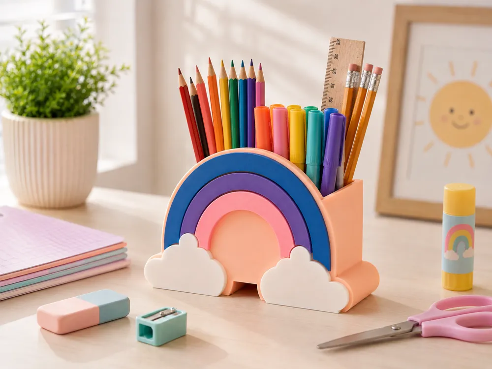 Rainbow Pen Holder, Desk Organizer