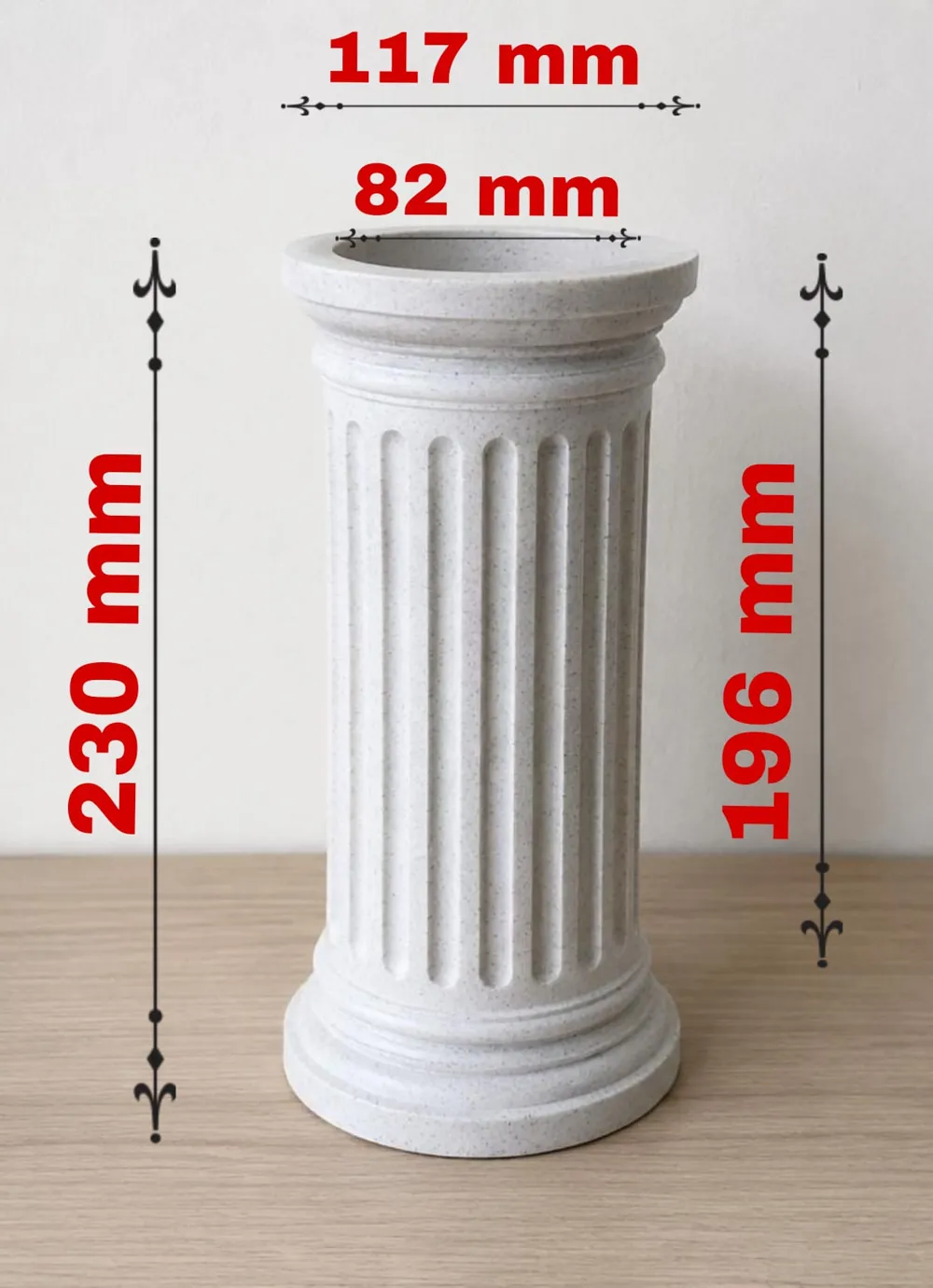 Roman Column Vase, photo 4 of 4 - Roman Column Vase Household