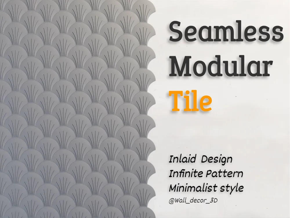Seamless modular tile 0A15A - 3D printed Decor, in stock in India