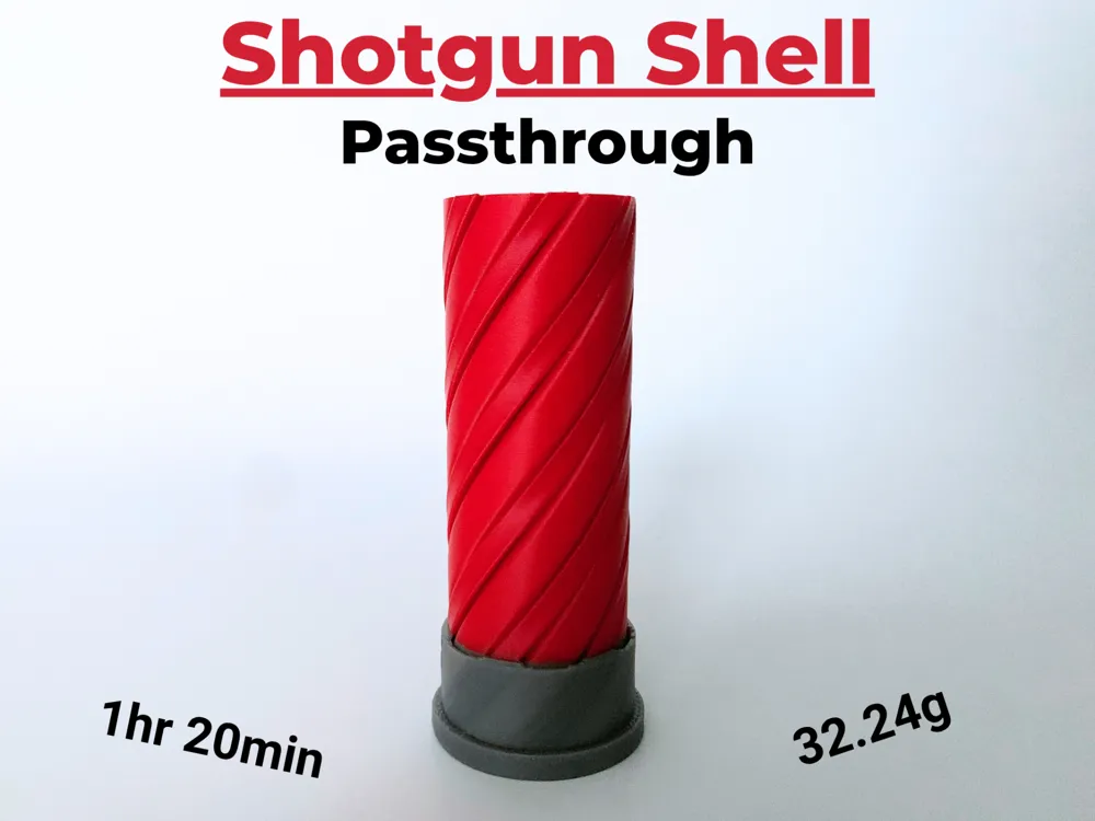 Shotgun Shell Passthrough - 3D printed Other Toys & Games, in stock in India
