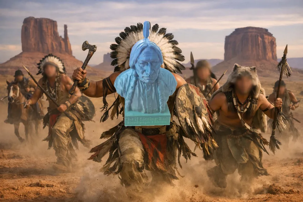 Sitting bull, photo 2 of 3 - Sitting bull Generative 3D Model