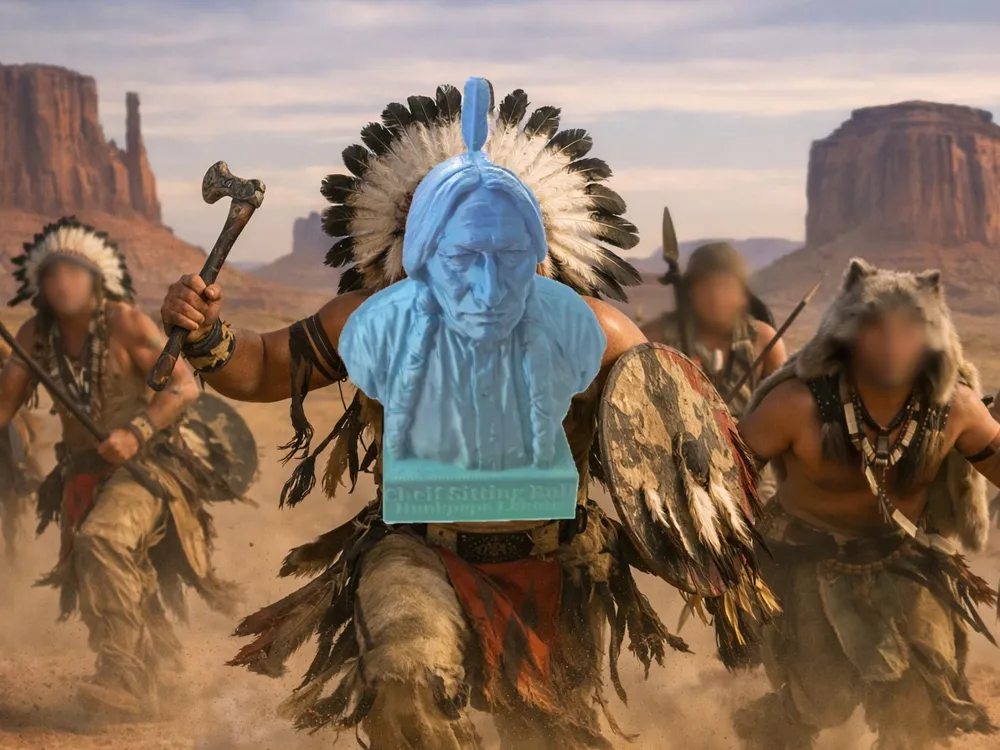 Sitting bull - 3D printed Statue Maker, in stock in India