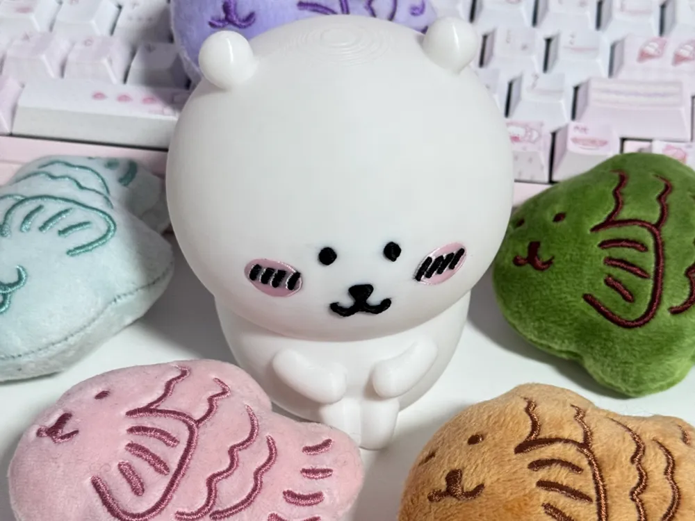 Seated self-deprecating bear (multiple colors in one) - 3D printed Other Art Models, in stock in India