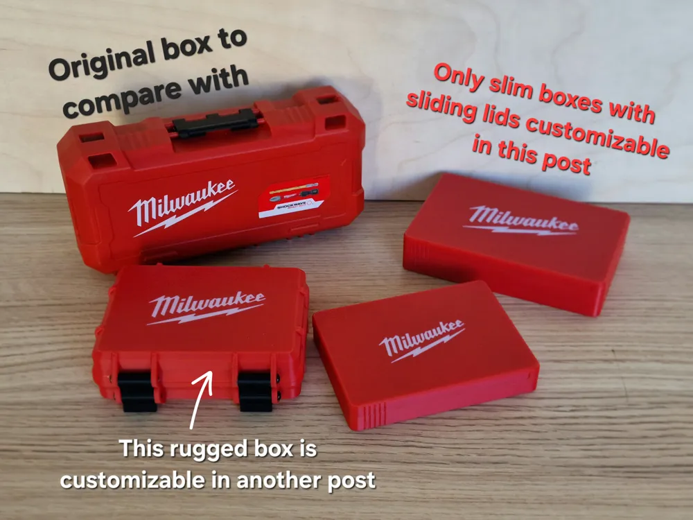 Sliding Lid box 4 Milwaukee Shockwave bit holders, photo 2 of 4 - Sliding Lid box 4 Milwaukee Shockwave bit holders Tools